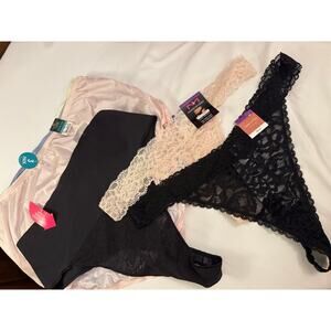 LOT OF 7, VariousBrands Women Soft thong, brief, high waisted sexy panties 9/2XL